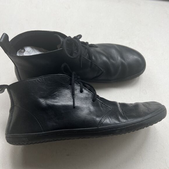 Vivobarefoot Shoes Men 45 EU / US 11.5-12 Black Leather Wild Hide Lace Up Boot - Picture 2 of 13